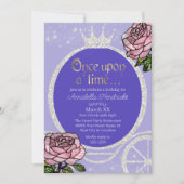 Sprookjesprinses Carriage & Glas in lood Rozen Kaart (Voorkant)