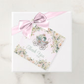 Sprookjesprinses Carriage Waterverf Floral Bedankjes Labels