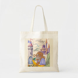 Sprookjesprinses en Kasteel Vintage Schoudertas Tote Bag