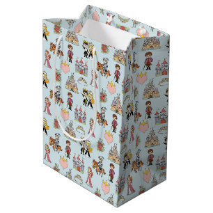 Sprookjesprinses en Ridder Patroon Gift Bag Medium Cadeauzakje