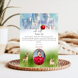 Sprookjesprinses Fairest One 1st Birthday Foto Bedankkaart