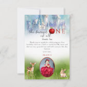Sprookjesprinses Fairest One 1st Birthday Foto Bedankkaart (Voorkant)