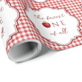 Sprookjesprinses Fairest One of All Red Gingham Cadeaupapier (Rol Hoek)
