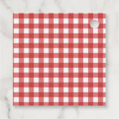 Sprookjesprinses Fairest One Red Plaid Verjaardag Bedankjes Labels (Achterkant)