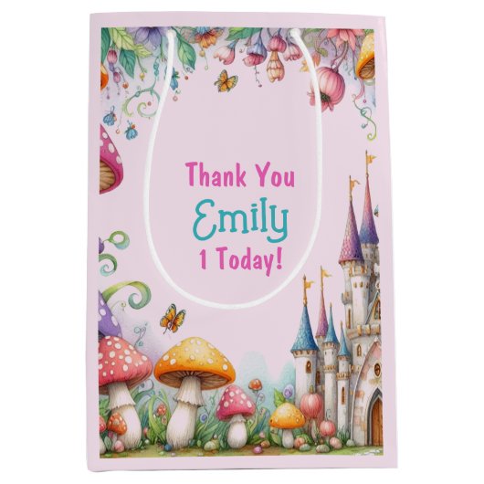 Sprookjesprinses Feeënmeisje Verjaardag Fairycore Medium Cadeauzakje (Voorkant)