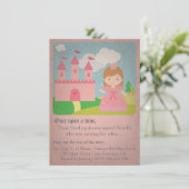  sprookjesprinses, Girl Birthday Party Kaart (Staand voorkant)