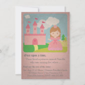  sprookjesprinses, Girl Birthday Party Kaart (Voorkant)
