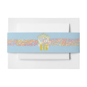 Sprookjesprinses Glitter Sweet Sixteen Uitnodigingen Wikkel (Voorkant Voorbeeld)