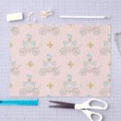 Sprookjesprinses koets blozen goud aqua tissuepapier (Craft)