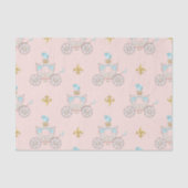 Sprookjesprinses koets roze goud aqua tissuepapier (Voorkant)