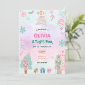 Sprookjesprinses meisje verjaardag kaart (Staand voorkant)