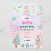 Sprookjesprinses meisje verjaardag kaart (Voorkant / Achterkant)