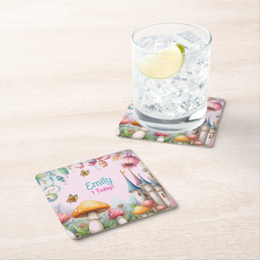 Sprookjesprinses Meisjes Verjaardag Fairycore Kartonnen Onderzetters (Insitu)