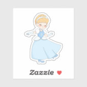 Sprookjesprinses Pastel Jurk Vinyl Sticker (Vel)
