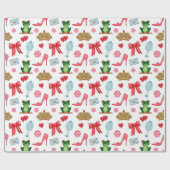 Sprookjesprinses Patroon Cadeaupapier (Vlak)