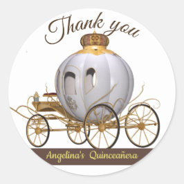 Sprookjesprinses Quinceanera dank u Ronde Sticker