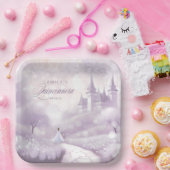 Sprookjesprinses Quinceanera Lavendel ID1030 Papieren Bordje (Feest)