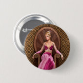 Sprookjesprinses Ronde Button 5,7 Cm (Voorkant /achterkant)
