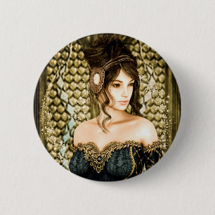 Sprookjesprinses Ronde Button 5,7 Cm