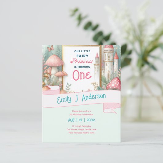 Sprookjesprinses Verjaardag 1e 2e 3e 4e Sprookje (Staand voorkant)