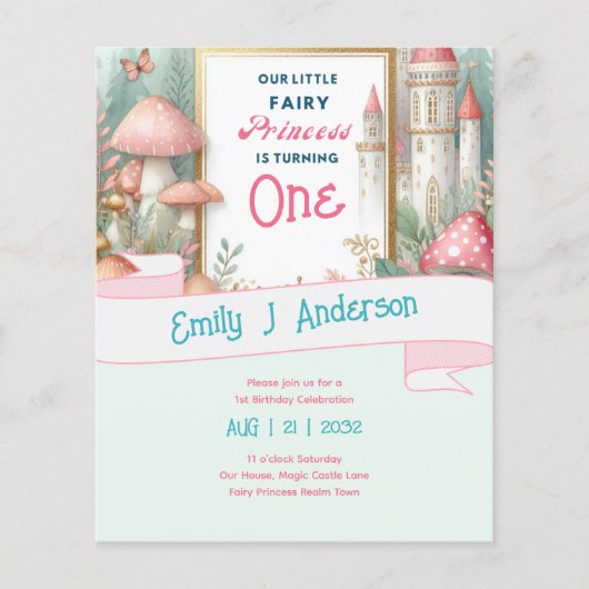 Sprookjesprinses Verjaardag 1e 2e 3e 4e Sprookje (Voorkant)