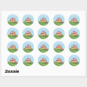 Sprookjesprinses Verjaardag Baby Envelop Sticker (Vel)