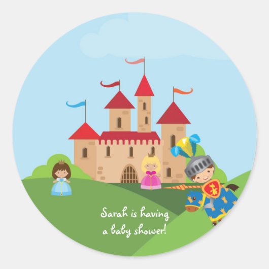 Sprookjesprinses Verjaardag Baby Envelop Sticker (Voorkant)