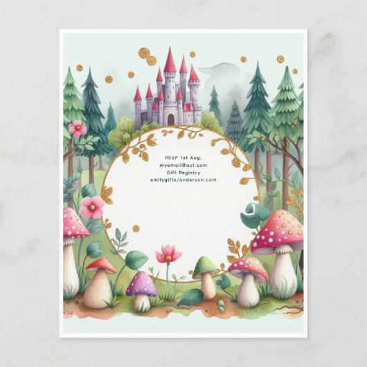 Sprookjesprinses Verjaardag ELKE leeftijd Fairycor (Achterkant)