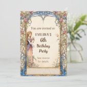 Sprookjesprinses Verjaardag Uitnodigen Save The Date (Staand voorkant)