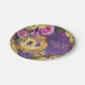 Sprookjesprinses verjaardagsfeestje papieren bordje (Gekanteld)