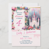 Sprookjesprinses verjaardagsfeestje roze Fairycore Kaart (Voorkant)