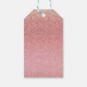 Sprookjesroze glitter Sweet 16 feestfavoriet Cadeaulabel (Achterkant)