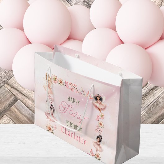 Sprookjesroze Glittercadeautas Groot Cadeauzakje