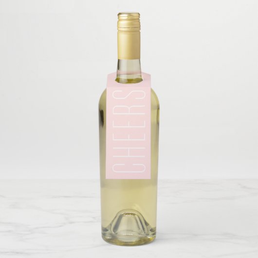 Sprookjesroze moderne destination wedding flessenhanger (Op fles)