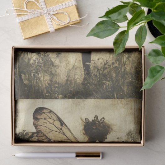 Sprookjessilhouet met Vleugels Decoupag Tissuepapier (Geschenk)