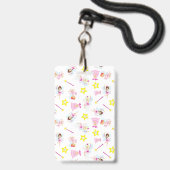 Sprookjesstaf van de tandenfee Wit gebit Badge (Voorzijde met lanyard)