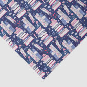 Sprookjesstapel blauwe boeken tissuepapier (Detail)