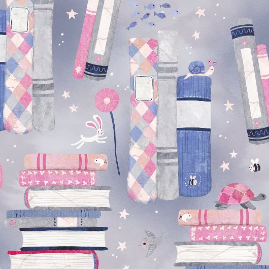 Sprookjesstapel grijze boeken cadeaupapier