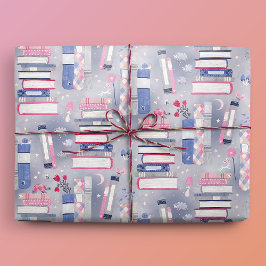 Sprookjesstapel grijze boeken cadeaupapier