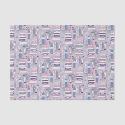 Sprookjesstapel grijze boeken tissuepapier (Voorkant)