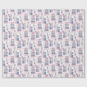 Sprookjesstapel witte boeken cadeaupapier (Vlak)