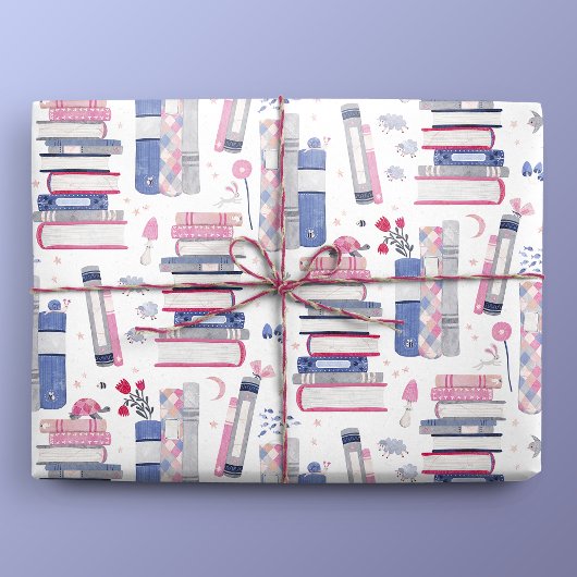 Sprookjesstapel witte boeken cadeaupapier