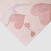 sprookjesstof Dusty Rose Hart Cascade Abstract mon Tissuepapier (Detail)