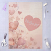 sprookjesstof Dusty Rose Hart Cascade Abstract mon Tissuepapier (Craft)