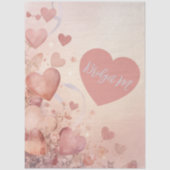 sprookjesstof Dusty Rose Hart Cascade Abstract mon Tissuepapier (Voorkant)