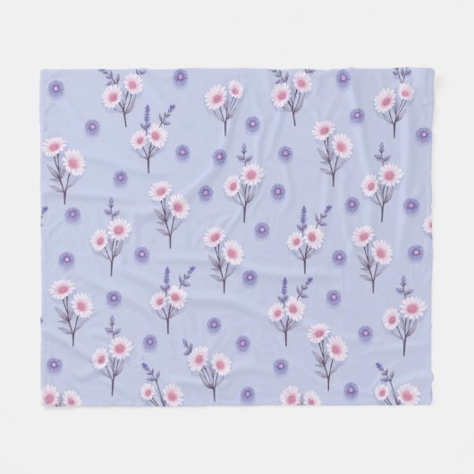 Sprookjesstofmargrieten Fleece Deken (Voorkant (Horizontaal))