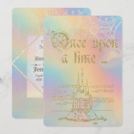 Sprookjesthema Gouden Kasteel Over Regenboog Kaart