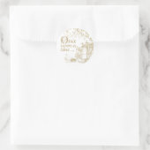 Sprookjesthema Kaste Koets Goud op Wit Ronde Sticker (Tas)