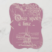 Sprookjesthema White Glitter Enchanting Castle Kaart (Voorkant / Achterkant)