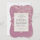 Sprookjesthema White Glitter Enchanting Castle Kaart (Achterkant)